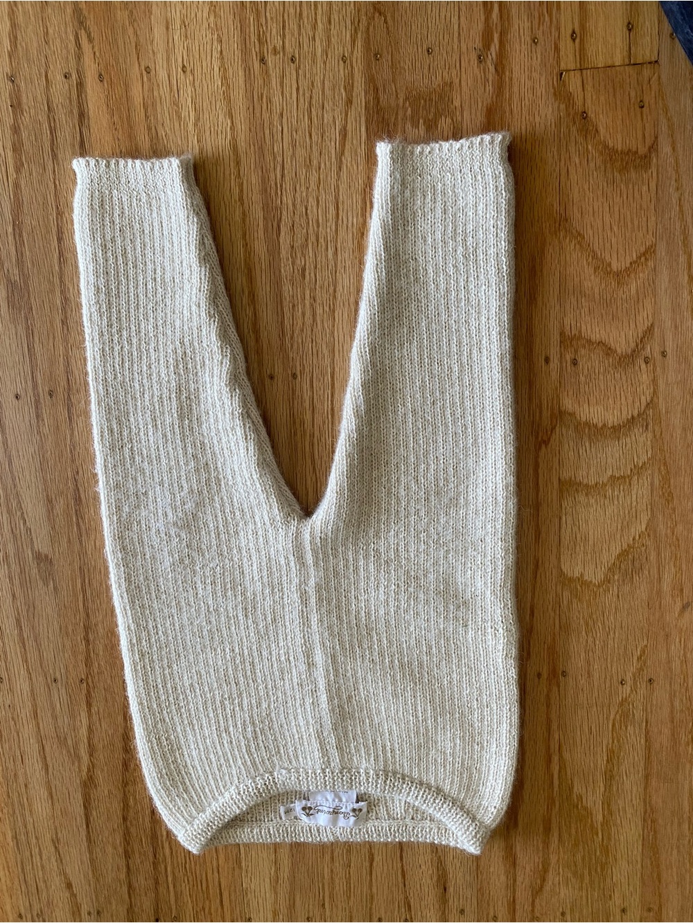 Bonpoint Cream Knit Ribbed Leggings